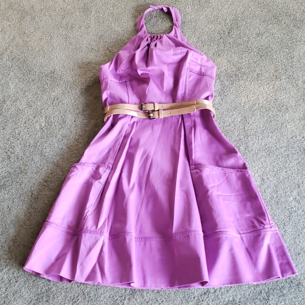 Jessica Simpson purple halter dress